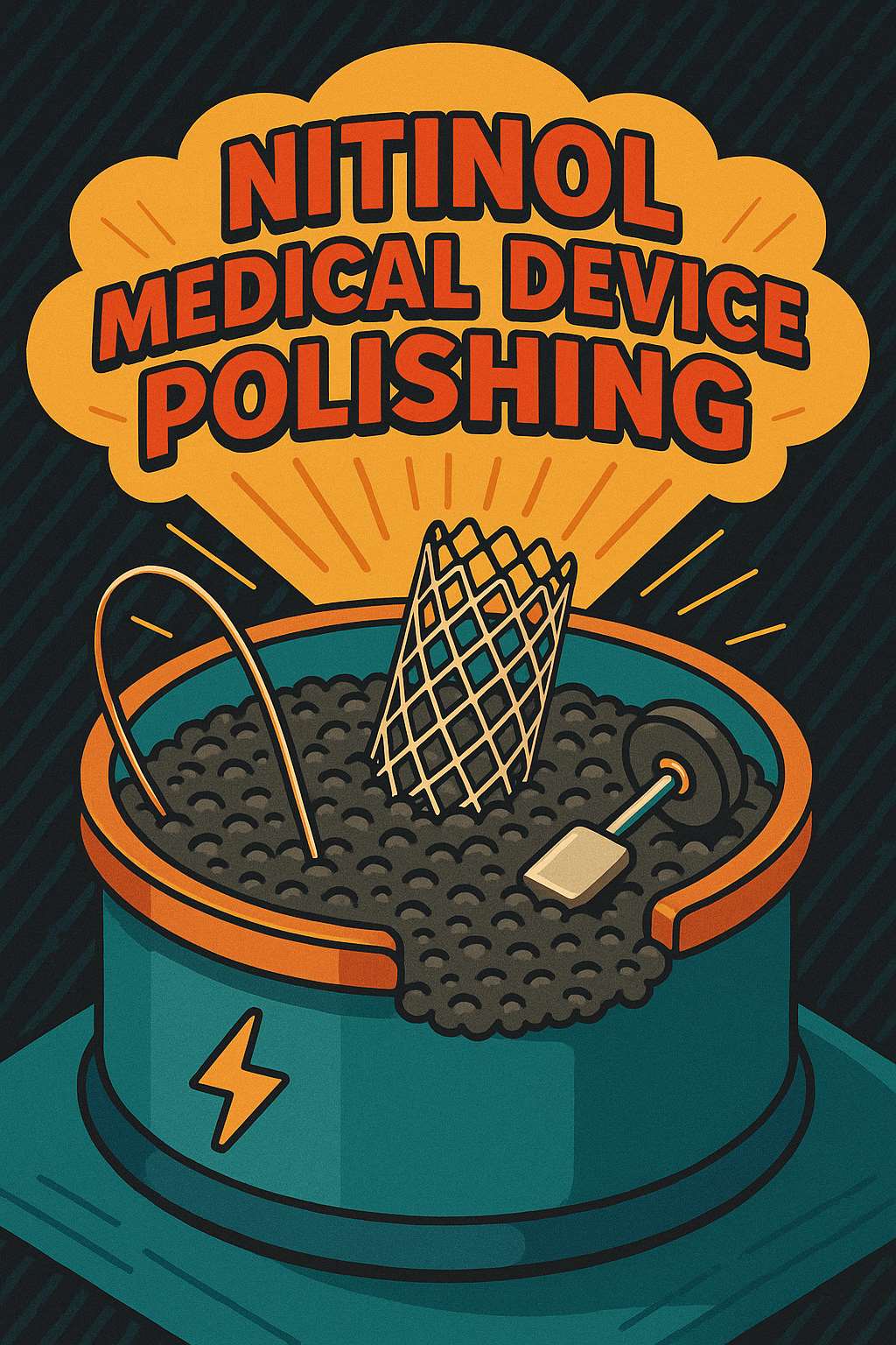 Polissage de dispositifs médicaux en nitinol : machine de finition magnétique pour structures complexes en métaux à mémoire